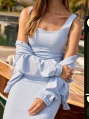 Travis Mathew Friday Ponte midi dress